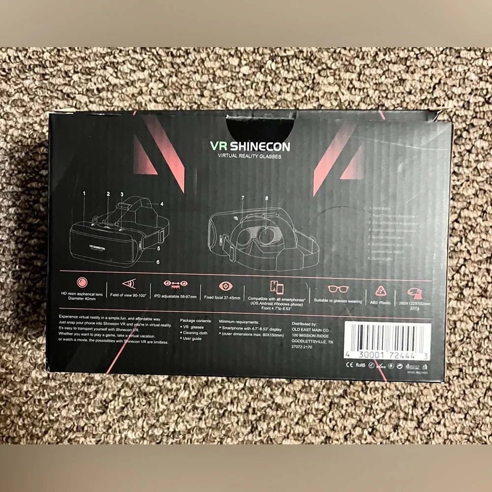 White and Black Virtual Reality Headset